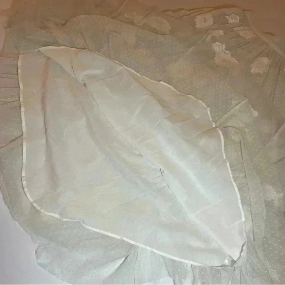 LoveShackFancy Rowena Tulle Midi Skirt 4 S Embroidered Floral Appliqué Bridal - Picture 13 of 14